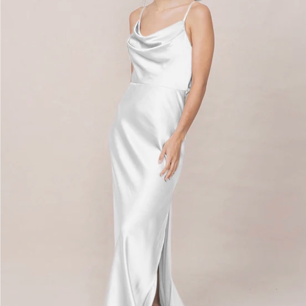 Revelry Nadia White Pearl Gown